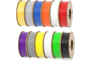 dikale PLA+ 3D Printer Filament 1.75mm No Tangle, Net Weight 250g Spool, 12 Packs, PLA Pro Plus, 12 Assorted Multiple Colors, Total 3KG Material
