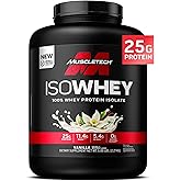MuscleTech ISO Whey Isolate Protein Powder, Vanilla - Post Workout Gym Supplement for Lean Muscle Gain, Body Building Weight 