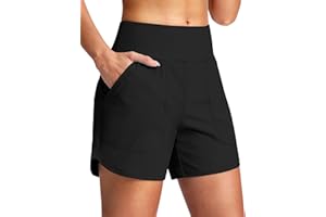 G Gradual Women's 5" Swim Board Shorts Quick Dry High Waisted Beach Shorts for Women Swimsuit Bottoms with Liner Pockets