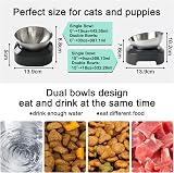 PewinGo Cat Bowls with Stainless Steel 0° & 15° Tilt, Non-Slip Base view 7