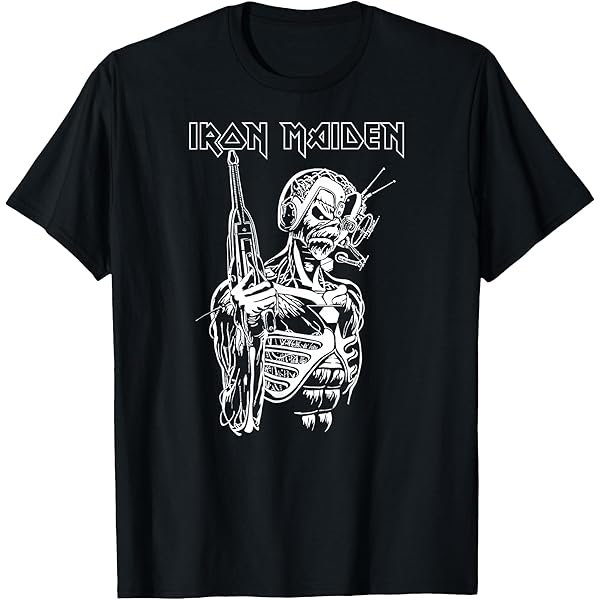 Iron Maiden Somewhere Back in Time T Shirt Size S Black | Amazon.com