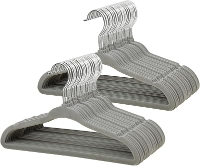 ManGotree Baby Velvet Hangers 48 Pack Infant Toddler Non-Slip Grey