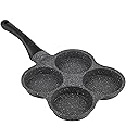 Multi Egg Frying Pan - 4 Hole Burger Eggs Pancake Pan Pot Non Stick Breakfast Omelette Mold Maker Aluminum Frying