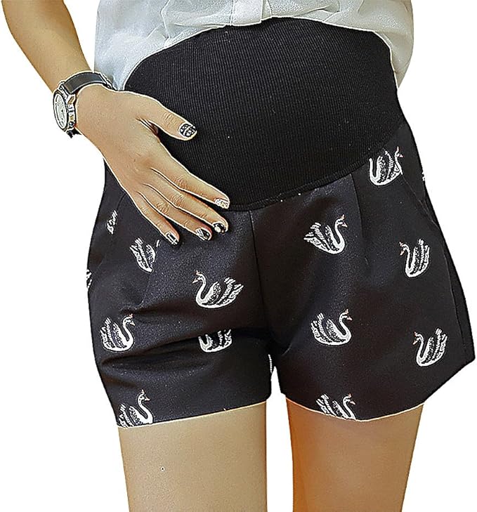 elastic waist maternity shorts