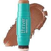 Thrive Causemetics Triple Threat Color Stick: Cream Bronzer & Contour Stick with Vitamin E, Evening Primrose Oil, Waterproof Smudge Proof Face Makeup, Anita (Light Medium Neutral)