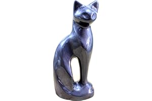 eSplanade- Cat Kitten Shape Cremation urn | Memorial Funeral Burial Full-Size urn for Ashes| Size - 9 inches.