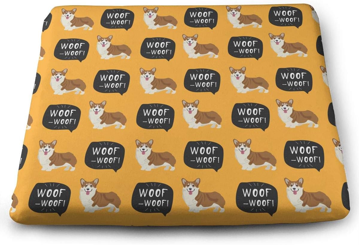 Amazon Com Xikewl Comfortable Square Chair Pad Dog Welsh Corgi Print Indoor Outdoor Warm Patio Seat Cushions 14 X15 For Outdoor Patio Furniture Garden Home Office Home Kitchen