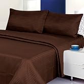 Deluxe 4 Piece Microfiber Sheet Set (King, Coffee)