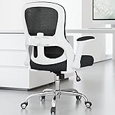 Veratric Ergonomic Office Chair - Computer Desk Chairs Comfy, Mesh High-Back Gaming Chair with Adjustable Lumbar Support, Executive Task Chair for Adults, Comfortable for Long Hours (White Black)