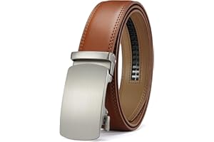 YOETEY Ratchet Belt for Men - Mens Belt Leather 1 3/8" for Dress Pant - Micro Adjustable Belt Fit Everywhere