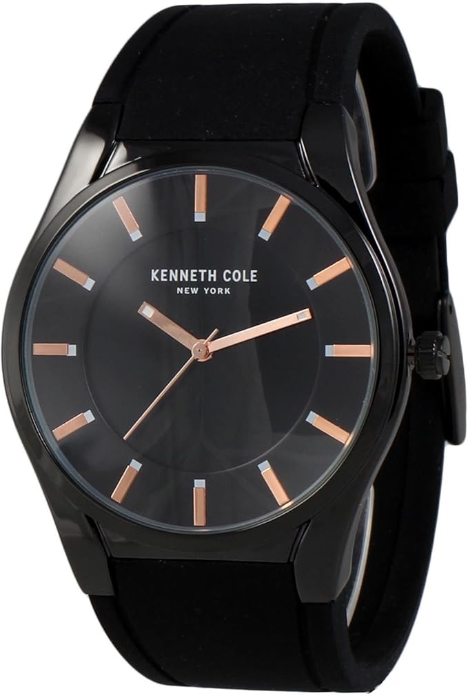 Cole New York Hombre Negro Reloj Correa de Caucho kc50041003