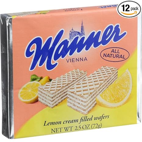 Manner Lemon Cream filled wafers, Lemon (073935604421)