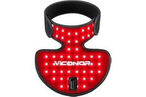 VICONOR Red Light Therapy for Neck and Chest, Red Light Therapy for Face and Neck Device Portable 660nm Red Light & 850nm Near Infrared Light Therapy for Body for Skin Tightening