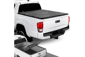 DNA MOTORING New Upgrade Truck Bed Top Hard Solid Tri-Fold Tonneau Cover Compatible with 16-19 Toyota Tacoma with 5Ft Bed, TTC-HARD-059
