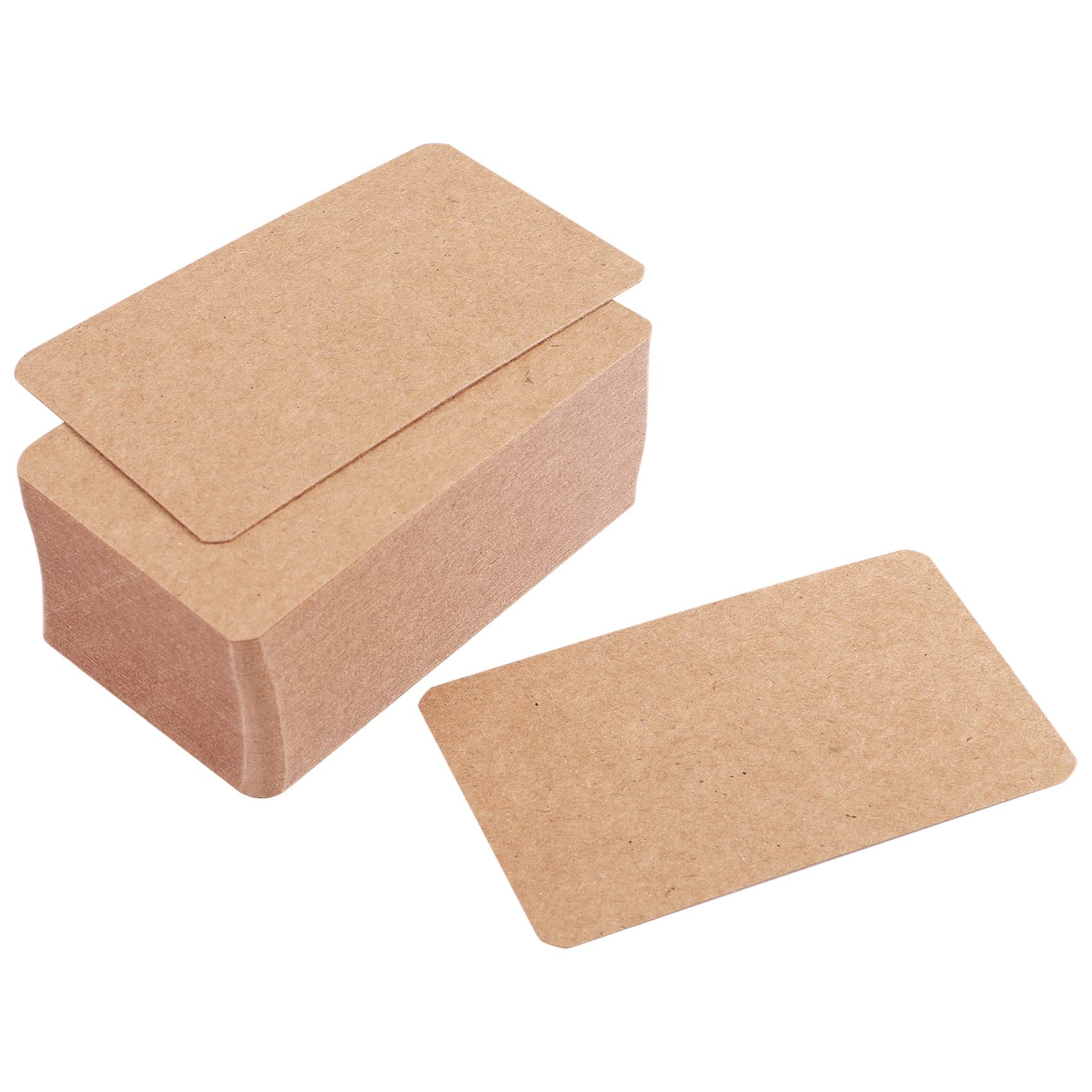 FTEYJEUIOTY 100pcs Blank Kraft Paper Business Cards Word Card Message Card DIY Gift Card