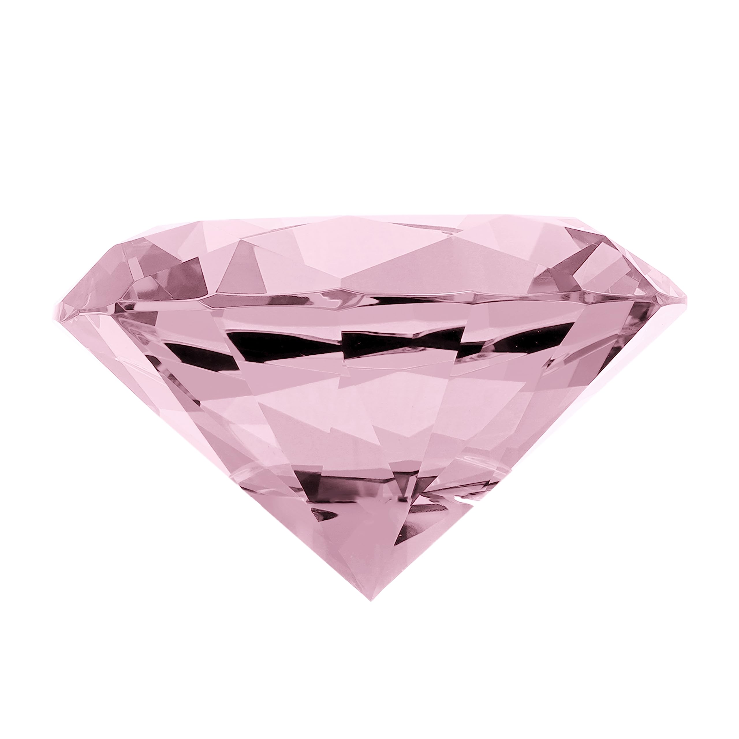 Photo 1 of 100mm K9 Crystal Diamond Paperweight for Home Decor, Office, Bridal Shower Favors, Romantic Gifts, Party Decorations(Pink)