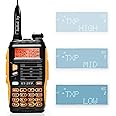 BAOFENG High Power Ham Radio Handheld GT-3TP Mark III, Dual Band 8W Two Way Radio, Long Range Rechargeable Walkie talkies with Car Charger, Black