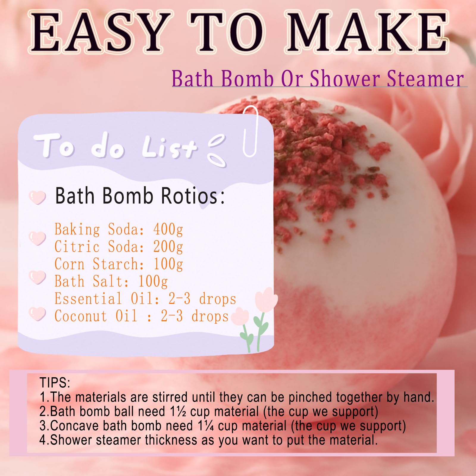 Black Bath Salt Ball Press Machine，DIY Bath Bomb Tool，Bath Salt Ball Maker with 3 Set Molds，DIY for Round，Surprise Bath Bomb Ball，Shower Steamers