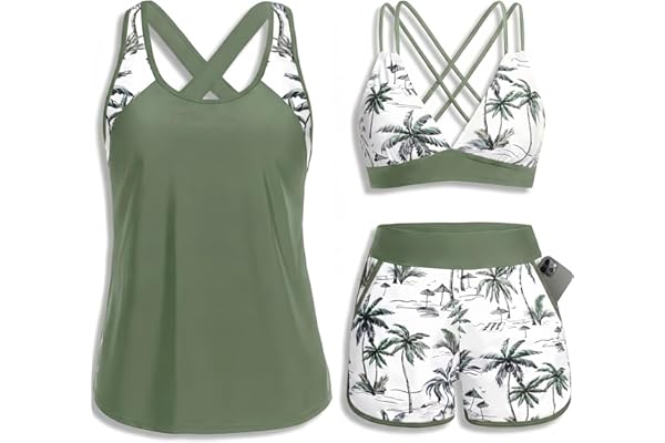 Daci green tankini swimsuit variant