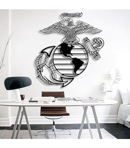 アメリカ MARINE CORPS 海軍 壁掛け インテリア 木製 彫刻 Amazon.com: SWEN Products US Marines 12