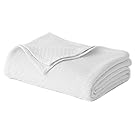 Cotton Craft - 100% Soft Premium Cotton Thermal Blanket - Full/Queen White - Snuggle in these Super Soft Cozy Cotton Blankets - Perfect for Layering any Bed - Provides Comfort and Warmth for years