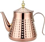 Stainless Steel Teapot 1.2L Hammer Pattern Removeable Infuser 4-5