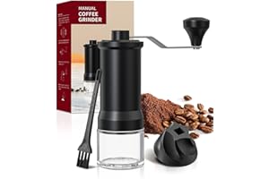 DICEAYNICO Manual Coffee Grinder - Ceramic Contemporary Conical Burr, 30-Grade Adjustable Settings Hand Coffee Grinder for Po