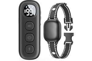 Saulcy Dog Shock Collar for Large Medium Small Dogs - Dog Training Collar with 1000Ft Remote, IPX7 Waterproof Rechargeable E Collar for Dogs Training with Shock, Vibration, Beep Modes（Elegant Black）