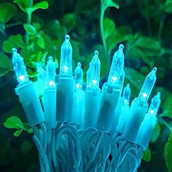 JinBest 150 LED Sky Blue Christmas Lights