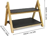 Maison & White 2 Tier Slate Cake Stand Rustic Foldable Food Display view 5