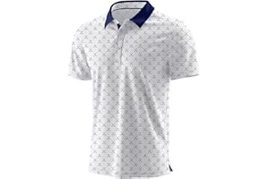 Askdeer Men's Golf Polo Shirts Short Sleeve Performance Dry Fit Polo Shirt Moisture Wicking Casual Golf Shirts