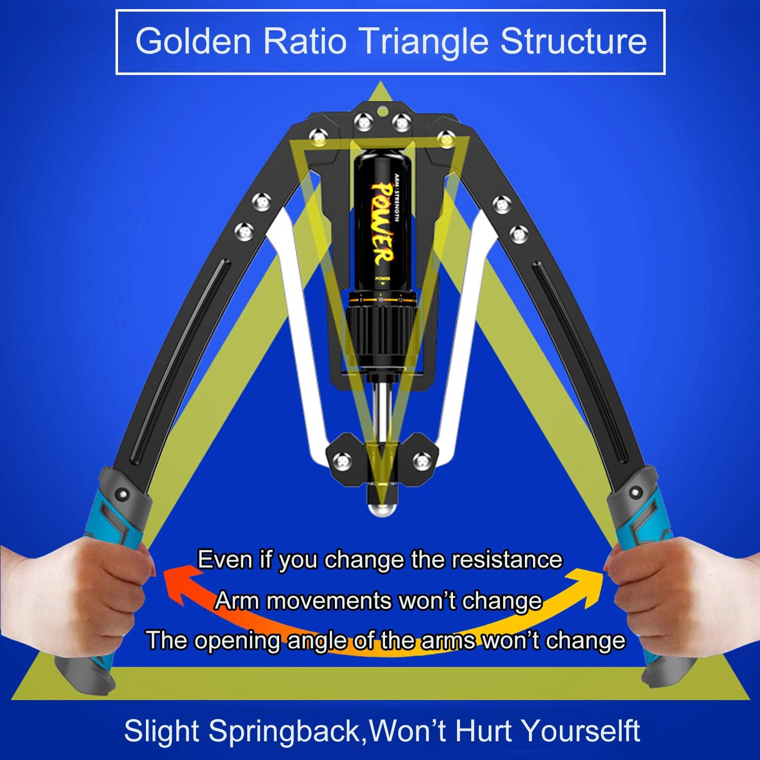 Adjustable Hydraulic Power Twister Arm Exerciser 22-440lbs Home Chest Expander Muscle Shoulder Training Fitness Equipment Arm Enhanced Exercise Strengthener Grip Bar Abdominal Builder (Blue) : Sports & Outdoors