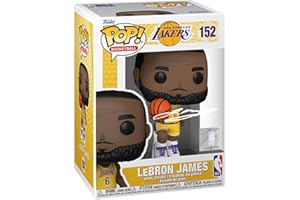 HOFSM.COM HALL OF FAME SPORTS MEMORABILIA LeBron James #152 Facsimile Signed Reprint Laser Autographed Funko POP! Basketball NBA: Los Angeles Lakers Figurine with Protector Case