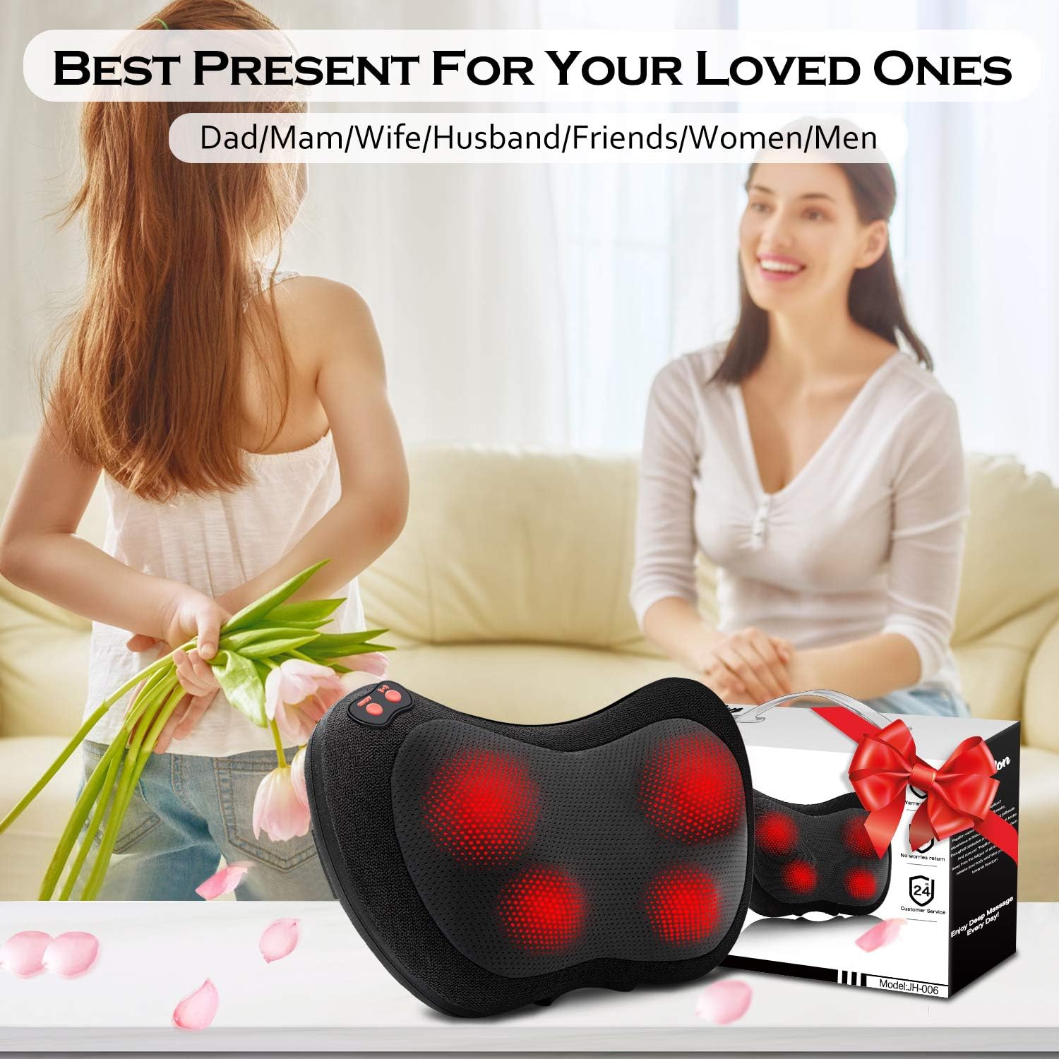 Papillon Back Massager,Shiatsu Neck Massager for Pain Relief,Electric Shoulder Foot Massage Pillow with Heat, Birthday Gifts for Men/Women/Wife/Husband,Deep Tissue Kneading for Waist,Legs,Body Muscle: Health & Personal Care