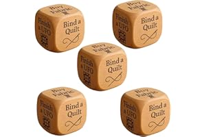 Quilter’s Dice, 6 Sided Handmade Wooden Quilter’s Decision Dice with Engraved Quilting Tasks,Fun Sewing Tool for Quilting Pro
