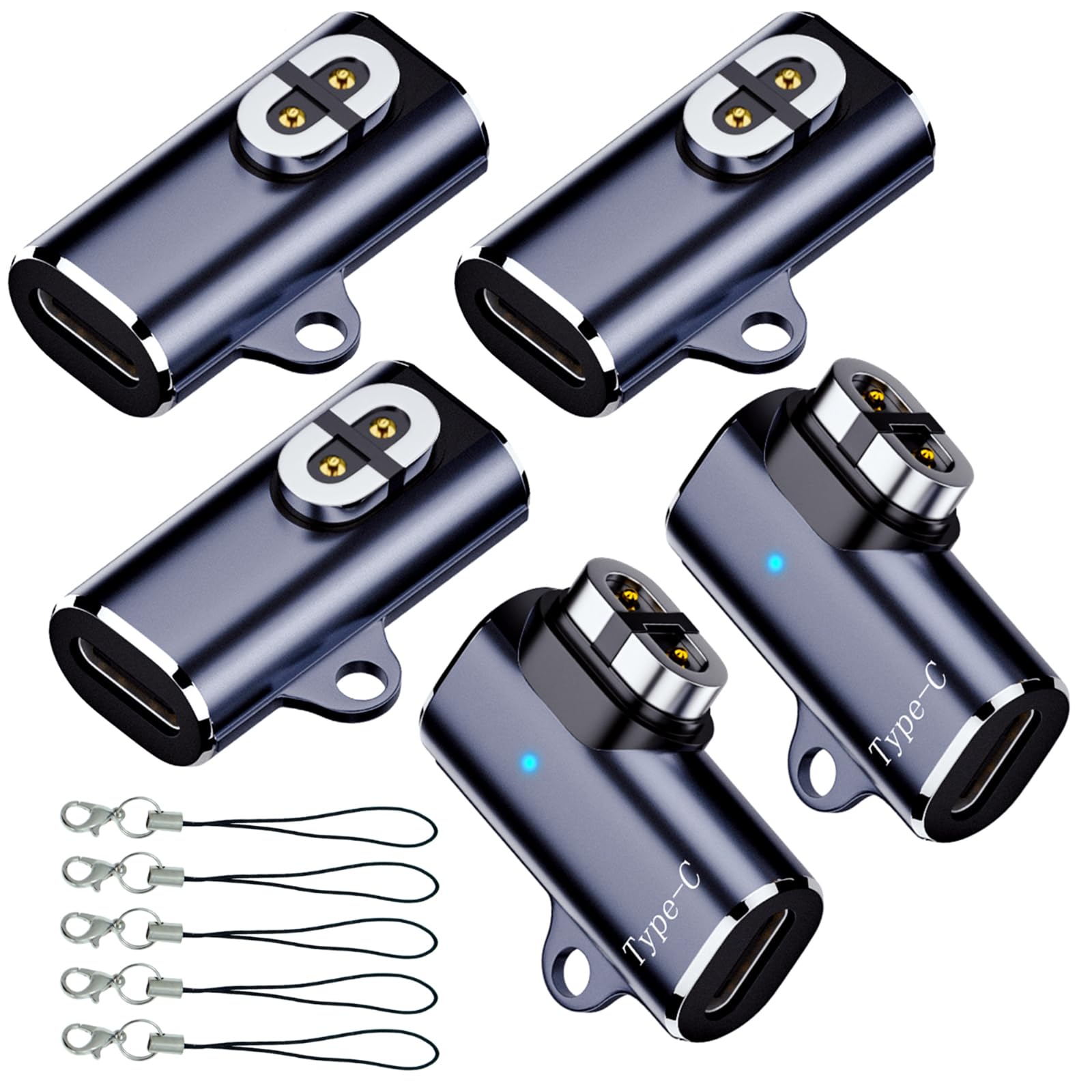 Photo 1 of sweguard Shokz Charger Adapter 5-Pack USB C Charging Adapter to Shokz Magnetic Converter Compatible with Aftershokz Aeropex, Shokz OpenRun Pro/Air/Mini, OpenComm 2/UC