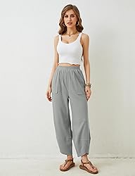Xiaoxuemeng Womens Baggy Wide Leg Pants Casual