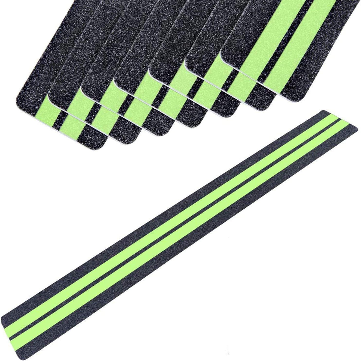 ONTWIE 2 in X 24 in Anti-Slip/Glow-in-Dark Tape, Premium 15 Pre-Cut Strips