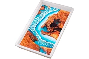 Kalinta No Seal Reusable Epoxy Mold, 19x11x3 Inches Large Resin Mold for River Table, Cutting Board, River Coffee Table, Resin Art, DIY Art Home Decoration