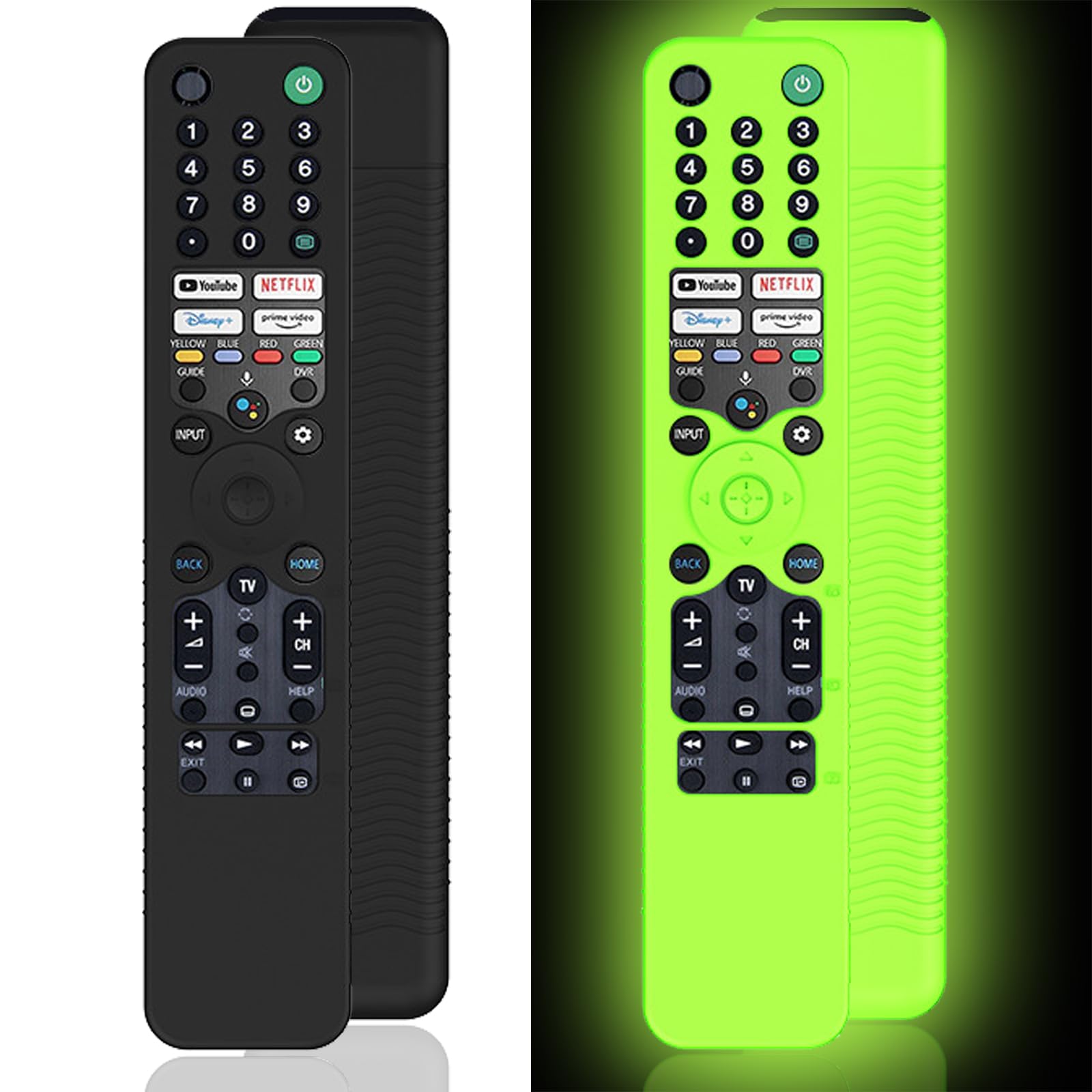 Photo 1 of [Pack of 2] Silicone Protective Case with Strap for Sony Smart TV Remote, Shockproof Anti-Dirty Cover for Sony TV RMF-TX500P RMF-TX520U Remote