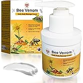 PPT.MHC Bee Venom Cream with Pump - Professional Bee Venom, Turmeric & Arnica Moisturizing Formula for Daily Body Massage - 3.5oz