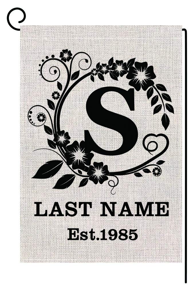 Best S Spring Monogrammed Garden Flag
