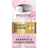 Pantene Nutrient Blends Miracle Moisture Boost Rose Water Shampoo &amp; Conditioner Dual Pack for Dry Hair, Sulfate Free