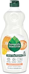 Seventh Generation Dish Liquid Soap Clementine Zest Lemongrass Dishwashing Soap Liquid Soap 19 oz