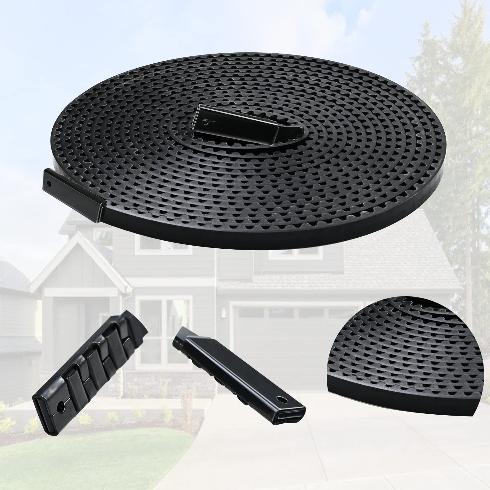 Photo 1 of 233 inch 41A3589-3 41A3589-12 Garage Door Drive Belt 7ft Garage Door Compatible with Liftmaster Chamberlain, for Models 1270, 1280, 1280R, 8100, 8200 & 9200 spacing of Rubber Ribs is 0.3 inch