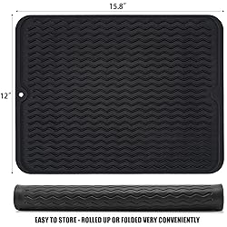 Silicone Dish Drying Mat, Non-Slip Easy Clean Sink