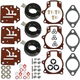 ALL-CARB 3 x Carburetor Carb Repair Kits and Float | Replacement for Johnson Evinrude 396701 65 70 75hp