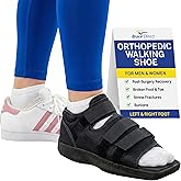Brace Direct Post Op Shoe for Broken Toe, Stress Fracture &amp; Surgery L3260 | Cast Shoe &amp; Foot Brace for Bunion, Hammer Toe &amp; Metatarsal Relief, Adjustable Medical Walking Boot Alternative (Women's L)