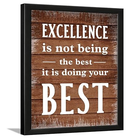 Chaka Chaundh Office Quotes Frames Motivational Quotes Wall Frames For Office Excellence Work Business Quotes Wall Frame Office Quotes Poster 13 5 X 10 5 Inches Wood Vintage Color 4 Amazon In Electronics