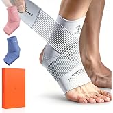 BSRSTAR 5DPro Ultra-Thin Ankle Brace for Women &amp; Men, Compression Support | Sprained ankle support, Achilles tendonitis, plantar fasciitis, extra strap, low-profile, running, gym, sports, Breathable